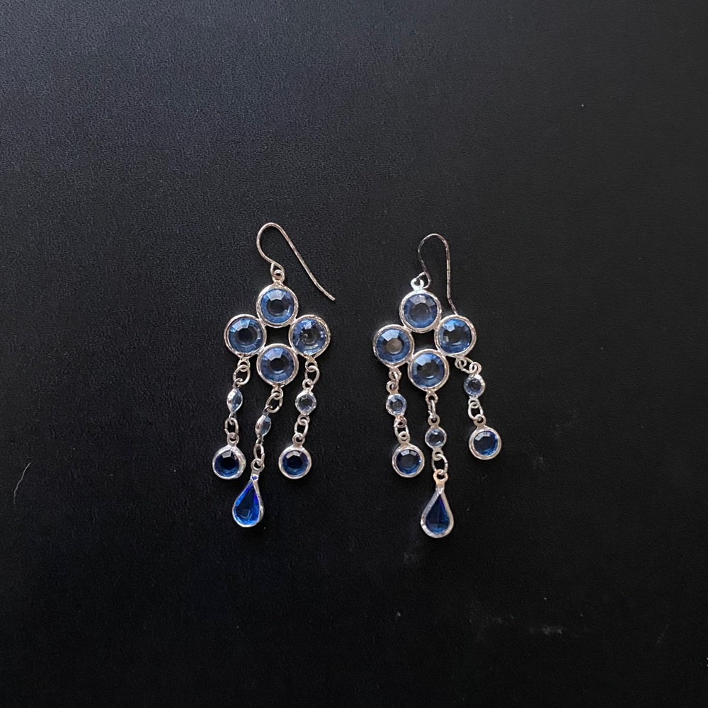 Blue Chandelier Earrings
